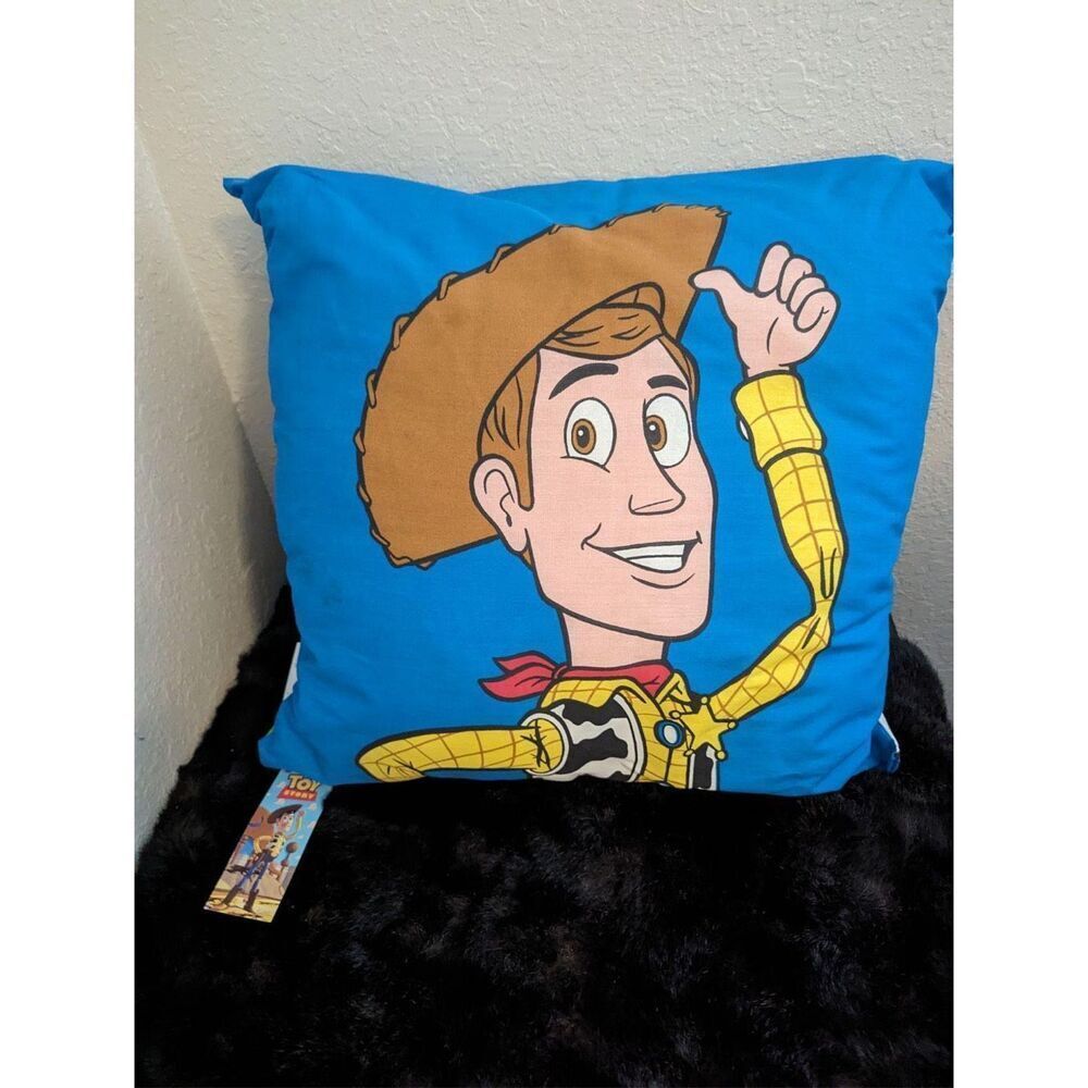 Vintage 1990s Toy Story Woody Buzz  Pillow  OLD STOCK Child Decor